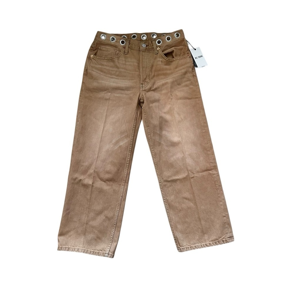 NWT Re/Done originals 90’s Loose Crop size 27 tan with metal
Grommets - Picture 5 of 11